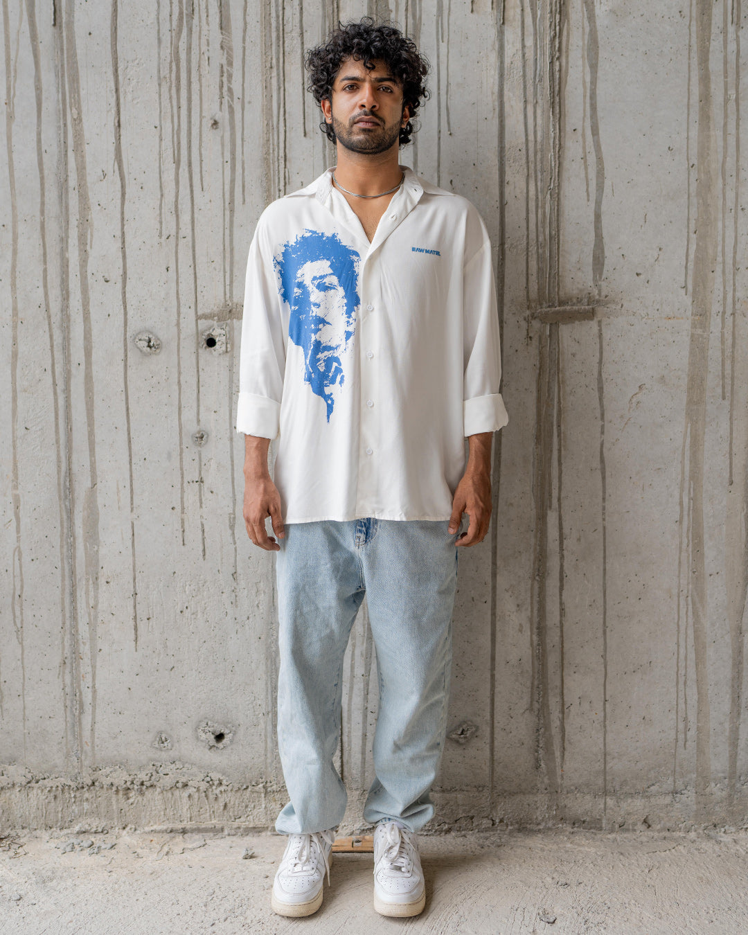 Caress Viscose White Shirt